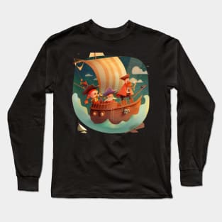 Cartoon Pirates Long Sleeve T-Shirt